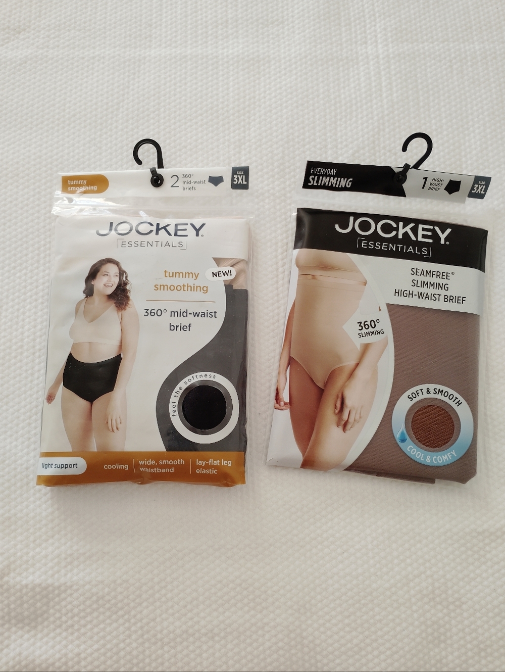 Women's Jockey Essentials Smoothing Mid Waist  BEIGE + High Waist BrownSize 3XL